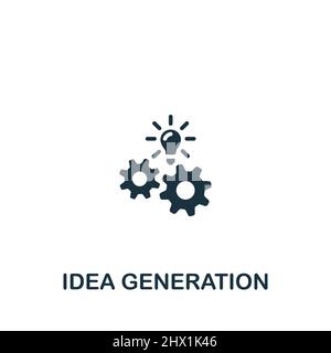 Idea Generation icon. Monochrome simple icon for templates, web design and infographics Stock Vector