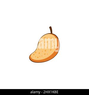 Cute minimal mango illustration design suitable for shirts, wall art, accessories, hats, stickers, phone cases and frames. Stock Vector