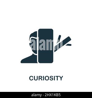 Curiosity icon. Monochrome simple sign from critical thinking ...