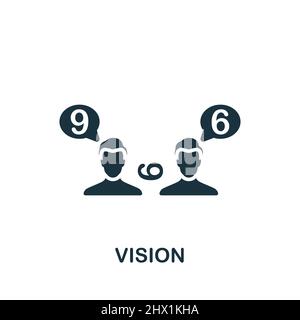 Vision icon. Monochrome simple icon for templates, web design and ...