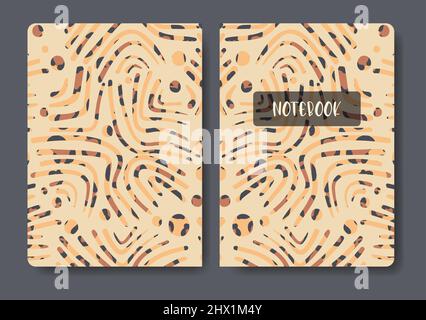 Cover with animal skin pattern. Cool colorful backgrounds. Applicable for planner and notebooks Stock Vector
