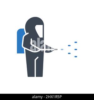 Disinfection related vector glyph icon Stock Vector