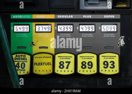 Sheetz gas station fuel pump Stock Photo - Alamy