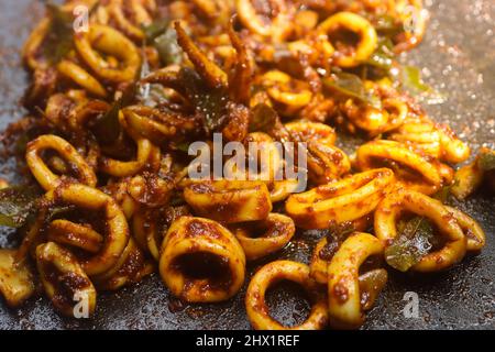 Squid fry stock images squid rings Stock Photo