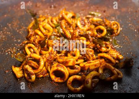 Squid fry stock images squid rings Stock Photo