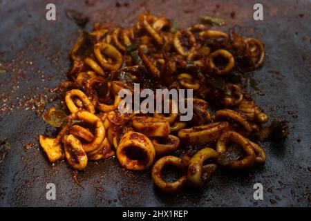 Squid fry stock images squid rings Stock Photo