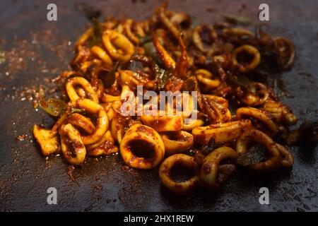 Squid fry stock images squid rings Stock Photo