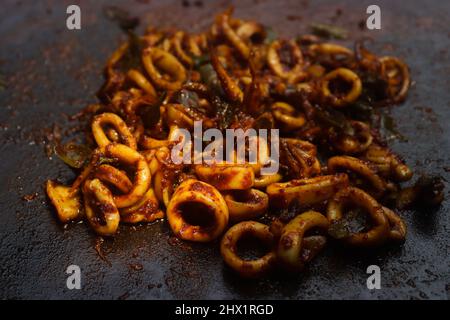 Squid fry stock images squid rings Stock Photo