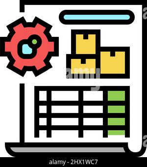 inventory adjustment report color icon vector illustration Stock Vector ...