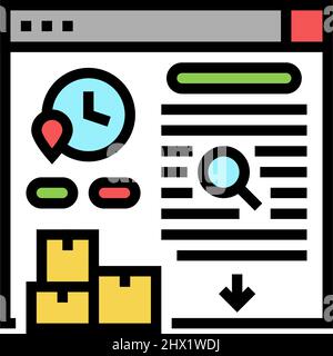 inventory movement pending report line icon vector illustration Stock ...