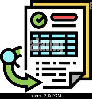 inventory adjustment report color icon vector illustration Stock Vector ...