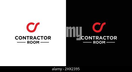 Simple and modern CS initials logo Stock Vector