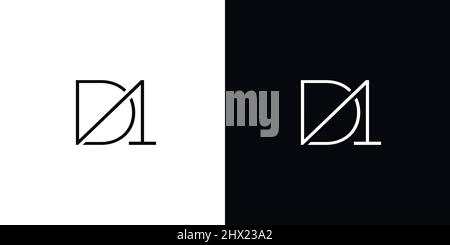 Simple and modern D1 logo design with an attractive and attractive appearance Stock Vector