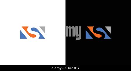 Simple and modern NSN letter initials logo design Stock Vector
