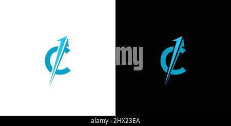 Simple and modern up initial letter C logo design Stock Vector