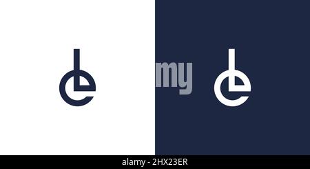strong and modern letter LE initials logo design Stock Vector