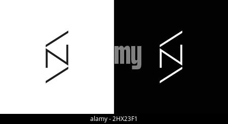 strong and modern letter NS initials logo Stock Vector