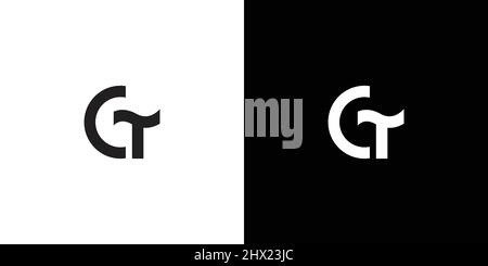 Modern and strong letter GT initials logo design Stock Vector Image ...