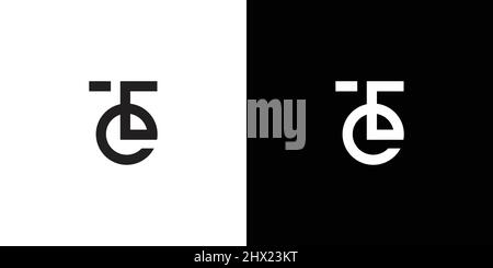 strong and modern letter TE initials logo design Stock Vector