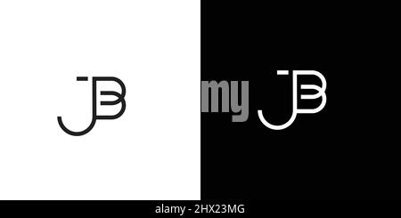 strong and modern letter JB initials logo design Stock Vector