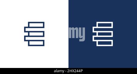 futuristic and modern initial letter E logo design Stock Vector