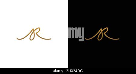 Modern and elegant AR  initials logo design Stock Vector