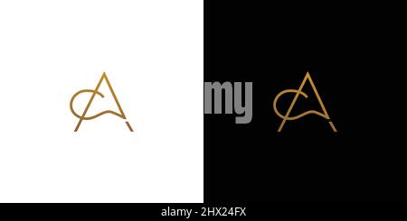 Modern and elegant CA initials logo design Stock Vector