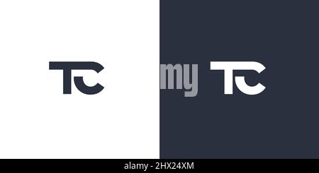 Modern and elegant TC letter initial logo design Stock Vector