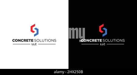 Modern and powerful CS initials logo Stock Vector