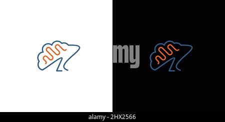 Modern and sophisticated frog logo design Stock Vector