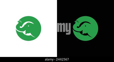 Modern and interesting initial letter O elephant logo design Stock Vector