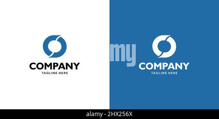 Modern and professional CD letter initials logo design Stock Vector