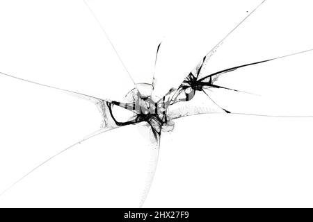 cracked broken mobile screen glass texture background Stock Photo