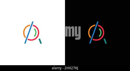 Unique and modern letter A initial photography logo design Stock Vector