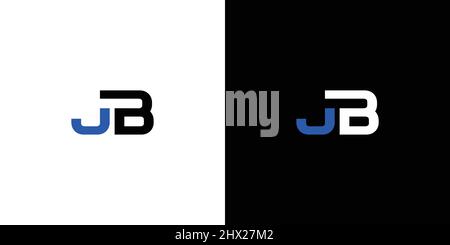 simple and strong JB letter initial logo design Stock Vector