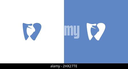 Unique and modern acorn symbol combination tooth logo design Stock Vector