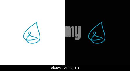 Unique and elegant S initial water logo design Stock Vector