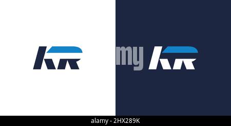 Bold and modern initial letter KR logo design Stock Vector