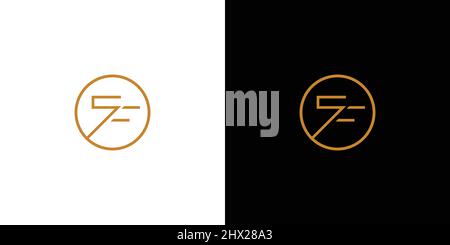 Modern and attractive SF initials logo design Stock Vector