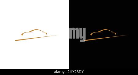 Modern and elegant car silhouette logo design Stock Vector