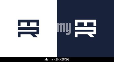 Modern and bold MR letter initial logo design Stock Vector