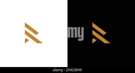 Modern and sophisticated letter R initials logo design Stock Vector