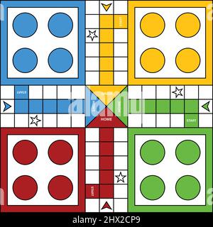 Ludo printable board game vector image. Stock Vector