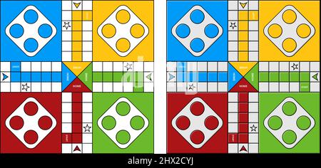 Ludo printable board game vector image. Stock Vector