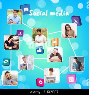 Modern connections. Concept shot of modern social media. Stock Photo