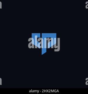 a simple and modern initial CP logo design Stock Vector