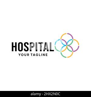 A cool and modern logo for medical companies design Stock Vector