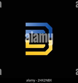 Amazing and modern initial letter CD design Stock Vector