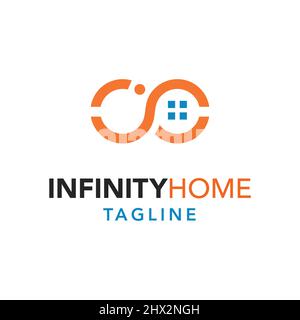 A cool and unique logo for real estate companies Stock Vector