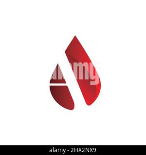 Cool and modern initial letter A logo design for an oil mining company Stock Vector